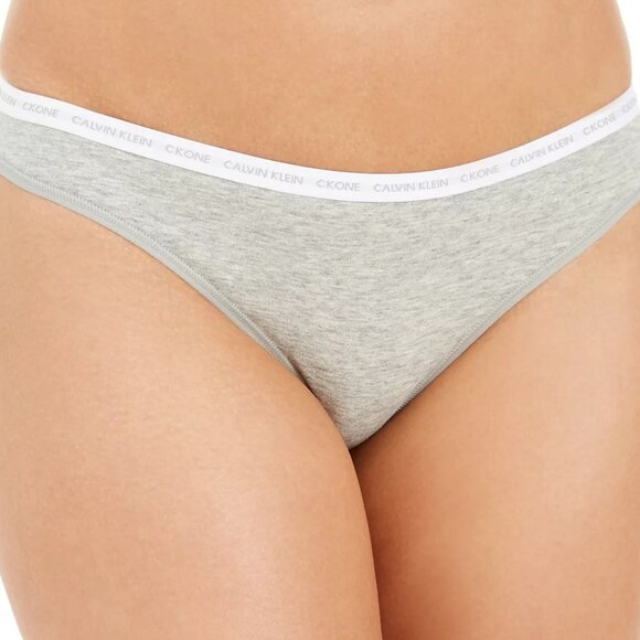 #872 Calvin Klein Womens Ck One Cotton Thong Panty Multipants Large White - Picture 2 of 2